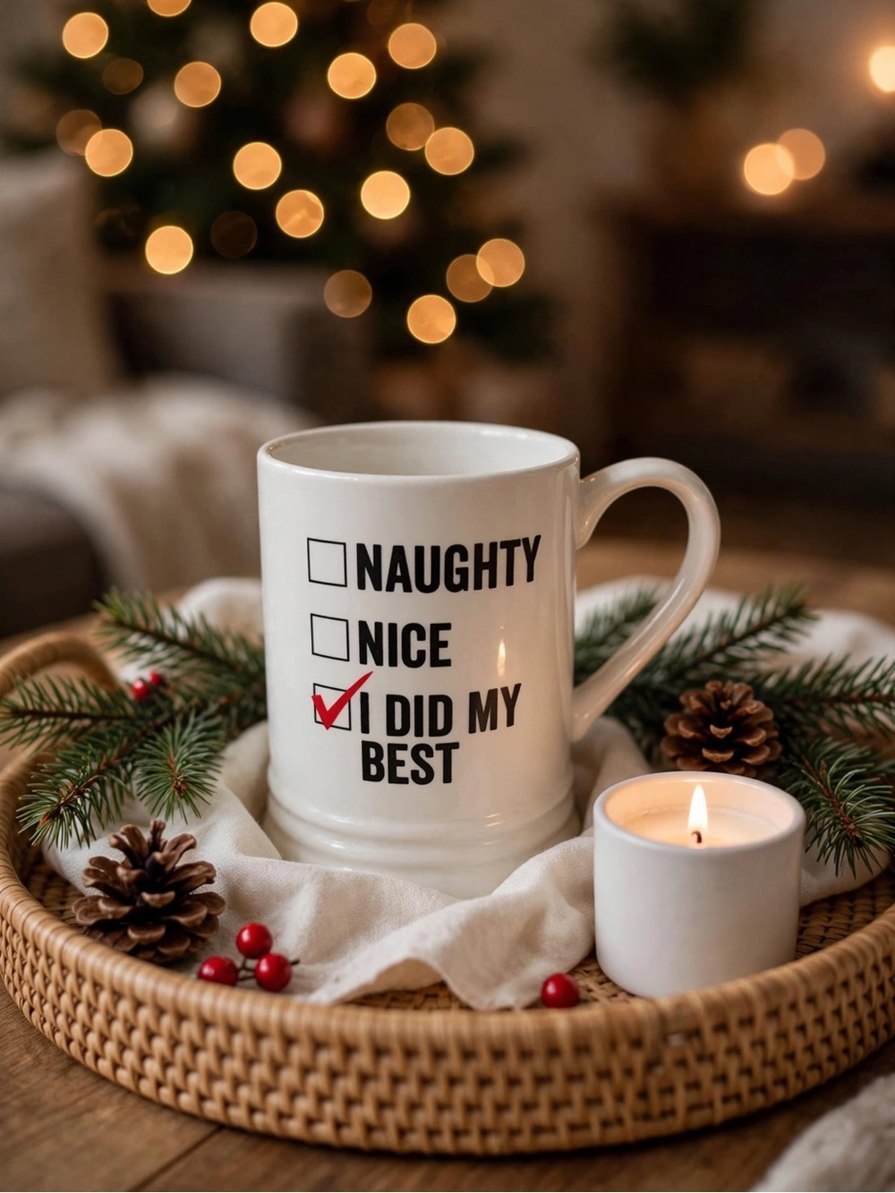Indigo Naughty or Nice Mug